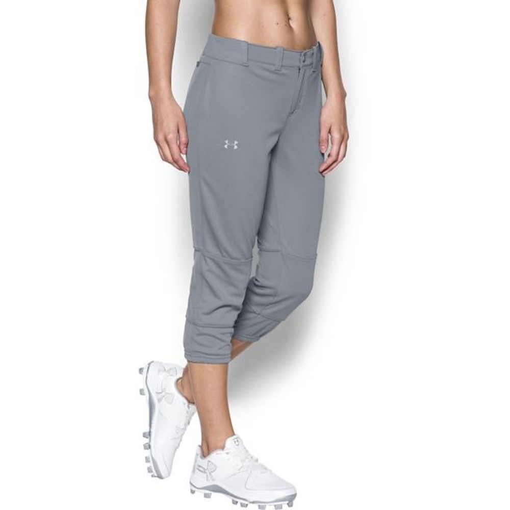 Gray Under Armour Softball 3/4 Pants Women XS